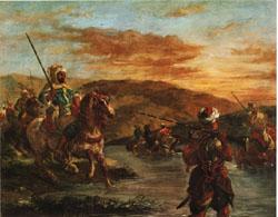 Eugene Delacroix Fording a Stream in Morocco china oil painting image